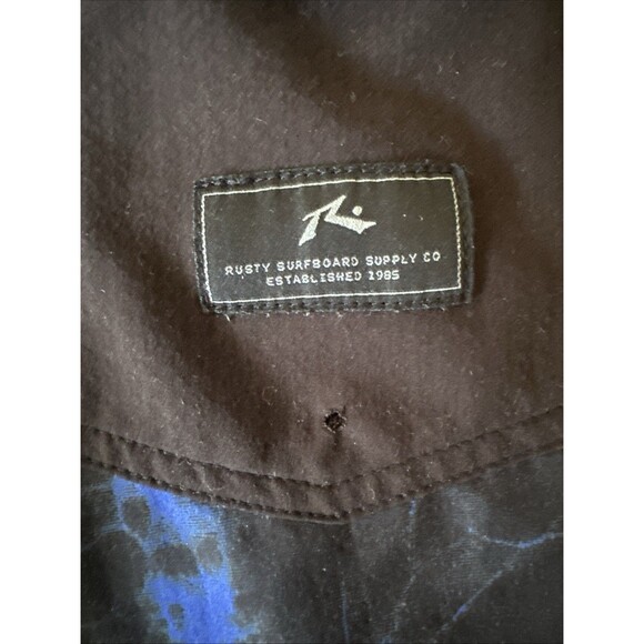 Rusty Freedom Fit Boardshorts Size 30 Split Floral Tie-Dye Surf Swim Trunks 7.5” - Picture 6 of 6